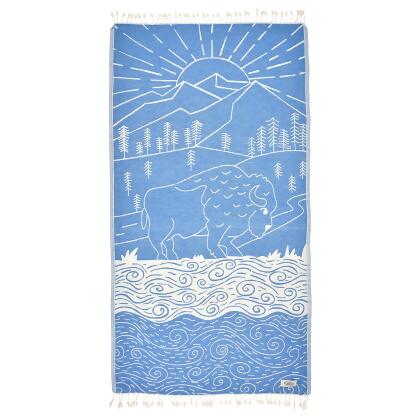 Bison Mountain Peshtemal Pure Cotton Throw Blanket