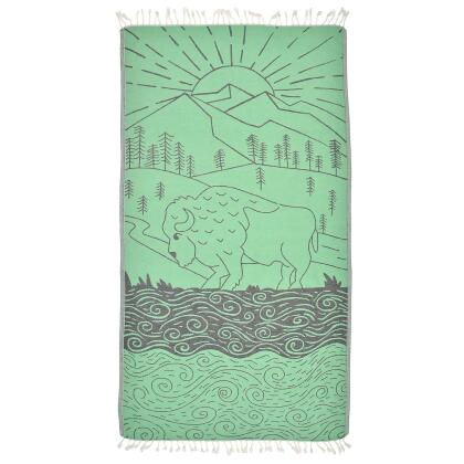 Exclusive Bison Mountain Peshtemal Pure Cotton Beach Towel alternate image