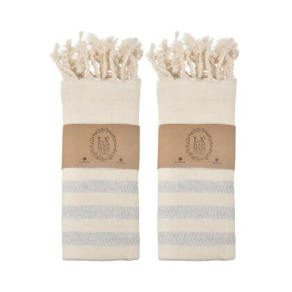 Cavus Zigzag Turkish Cotton Kitchen / Hand Towel 2 pack 40x18 in alternate image