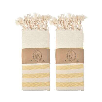 Cavus Zigzag Turkish Cotton Kitchen / Hand Towel 2 pack 40x18 in alternate image