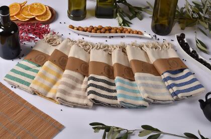 Cavus Zigzag Turkish Cotton Kitchen / Hand Towel 2 pack 40x18 in alternate image