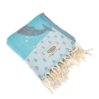 Exclusive Baby Whales Peshtemal Pure Cotton Throw Blanket alternate image