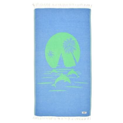 Exclusive Green Dolphins Peshtemal Pure Cotton Beach Towel alternate image