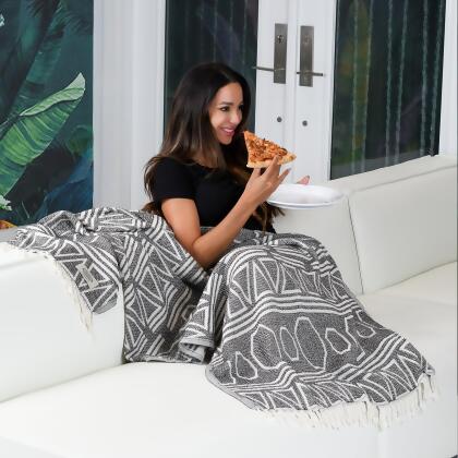 Exclusive Geos Peshtemal Pure Cotton Throw Blanket alternate image