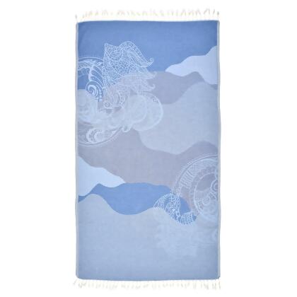Exclusive Lion Fish Peshtemal Pure Cotton Throw Blanket alternate image