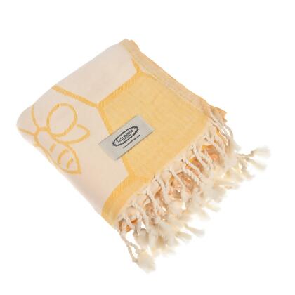 Exclusive Honey Comb Peshtemal Pure Cotton Beach Towel alternate image