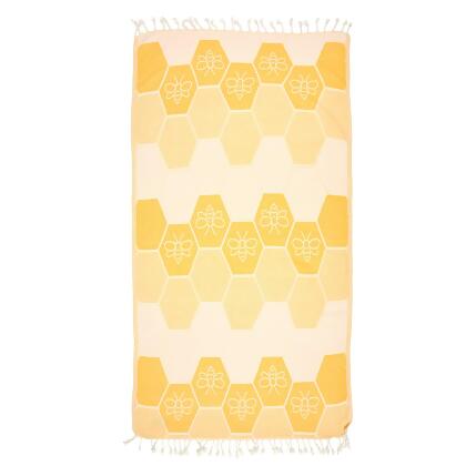 Exclusive Honey Comb Peshtemal Pure Cotton Beach Towel alternate image