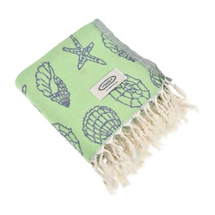 Exclusive Seashells and Stars Peshtemal Pure Cotton Beach Towel alternate image
