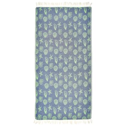 Exclusive Seashells and Stars Peshtemal Pure Cotton Beach Towel alternate image