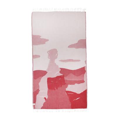 Arizona Sky Throw Beach Towel in Bordeaux alternate image