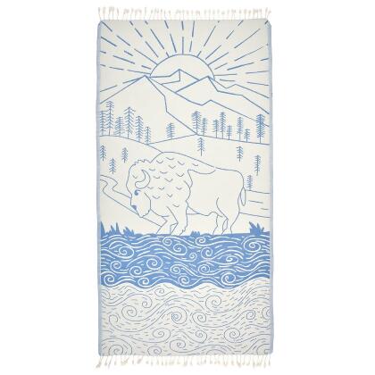 Bison Mountain Peshtemal Pure Cotton Throw Blanket alternate image
