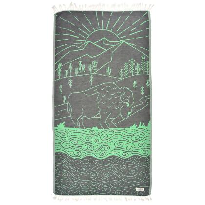 Bison Mountain Peshtemal Pure Cotton Throw Blanket alternate image