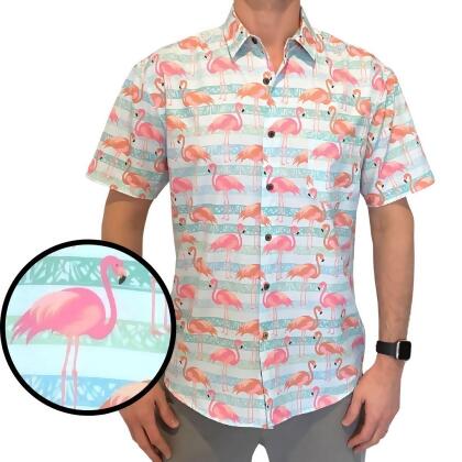 Super Stretch - Flamingo Paradise Hawaiian Shirt alternate image