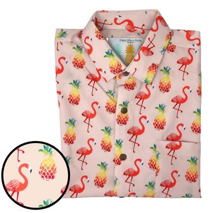 Super Stretch - Floridian Flamingo Hawaiian Shirt alternate image
