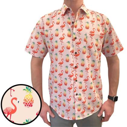 Super Stretch - Floridian Flamingo Hawaiian Shirt alternate image