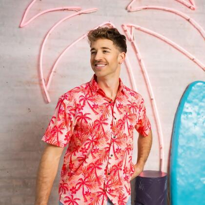 Super Stretch - Fire Palms Hawaiian Shirt alternate image