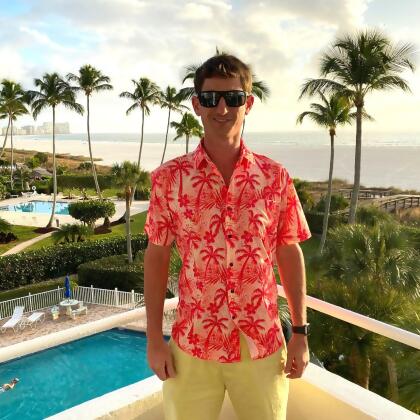 Super Stretch - Fire Palms Hawaiian Shirt alternate image