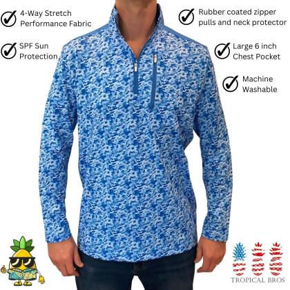 Blue Camo Quarter Zip alternate image