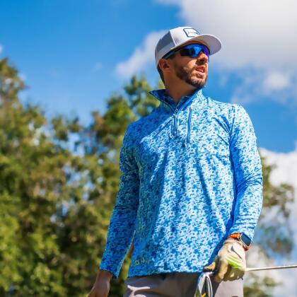 Blue Camo Quarter Zip alternate image
