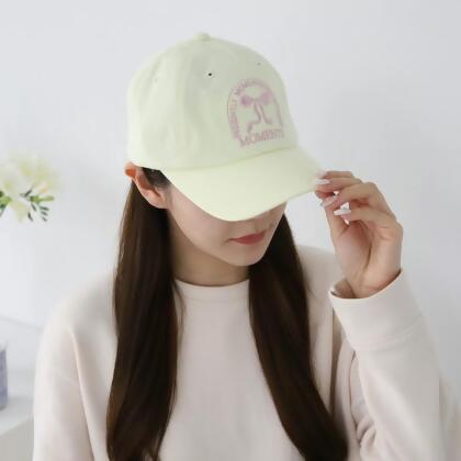 韓國 NU 春季小清新蝴蝶刺繡棒球帽 
