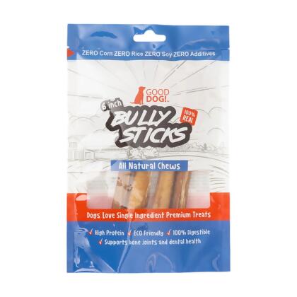 All-Natural Beef Bully Stick Dog Treats – Nutrient-Rich, High-Protein, and Low-Fat Delight for Healthy Dogs – 6