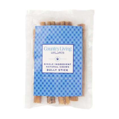 Country Living All-Natural Beef Bully Stick Dog Treats – High-Protein, Low-Odor Dog Treats for Chewing, and Behavioral Training, Long-Lasting, Healthy Snacks for Dogs – 6