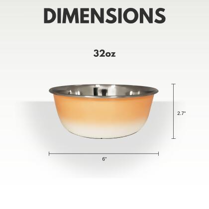 Deep Dog Bowl – Stainless Steel Bowl, Ideal for Small, Medium & Large Dogs – Peach Coral alternate image