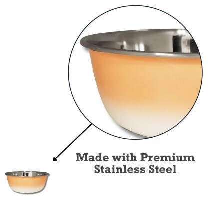Deep Dog Bowl – Stainless Steel Bowl, Ideal for Small, Medium & Large Dogs – Peach Coral alternate image