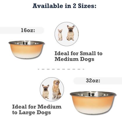 Deep Dog Bowl – Stainless Steel Bowl, Ideal for Small, Medium & Large Dogs – Peach Coral alternate image