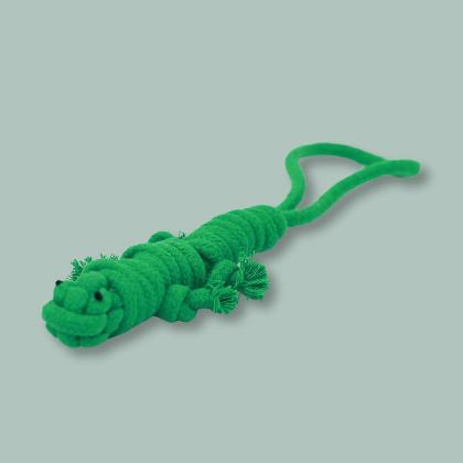 Owen the Green Lizard Rope Toy alternate image