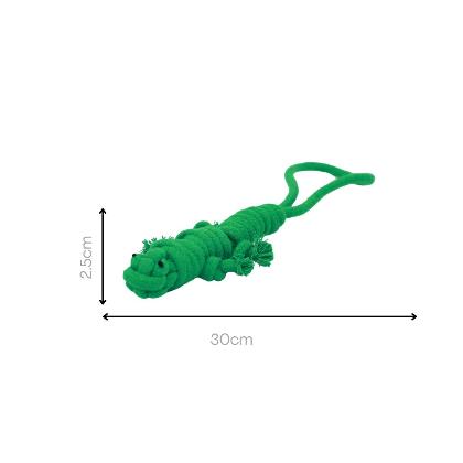 Owen the Green Lizard Rope Toy alternate image