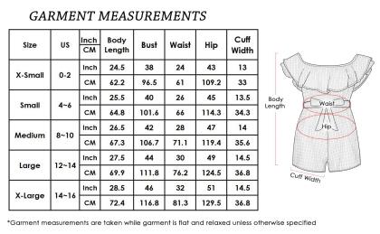 Anna-Kaci Womens Off Shoulder Short Rompers Ruffle Hem Drawstring Waist Plaid Short Jumpsuit alternate image