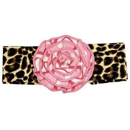 AnnLoren Baby Girls Layette Pink Leopard Onesie Pants Headband 3pc Gift Set Clothing alternate image