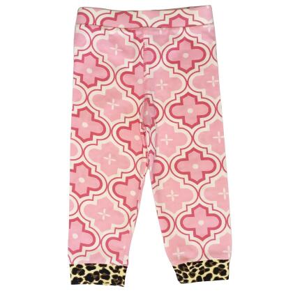 AnnLoren Baby Girls Layette Pink Leopard Onesie Pants Headband 3pc Gift Set Clothing alternate image