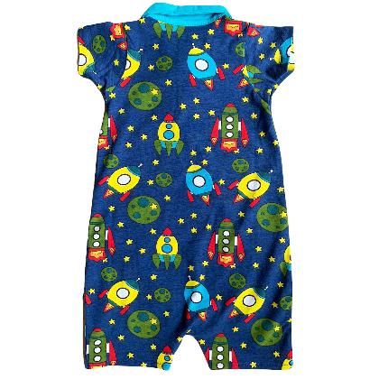 AnnLoren Spaceship short sleeve Baby Toddler Boys Romper alternate image