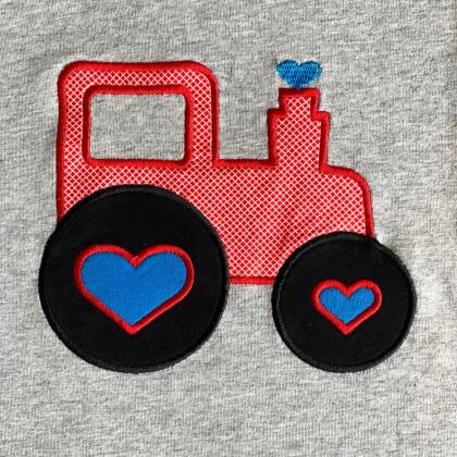 AnnLoren Baby Toddler Boys Long Sleeve Truck Romper Blue and Grey alternate image