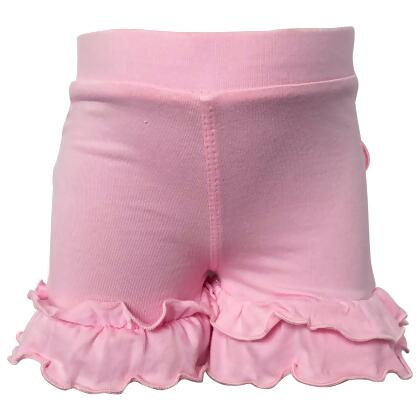AnnLoren Baby/Toddler Girls Boutique Light Pink Ruffle Butt Shorts alternate image