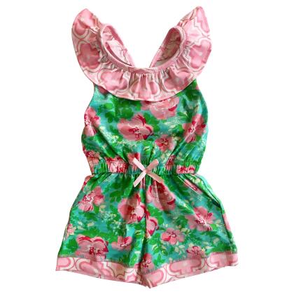 Girls Jumpsuit Shabby Chic Floral Spring Summer Romper alternate image