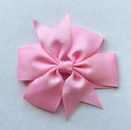 Set of 3- Baby Pink, Hot Pink, Black 3" Ribbon Bow Clips alternate image