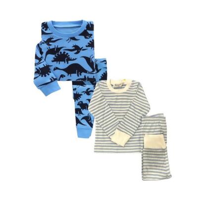 Dark Dinosaurs/Stripes 2 Pack Kids Pajamas 