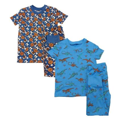 Blue Dinosaurs/Sports 2 Pack Shortsleeve Pajamas 