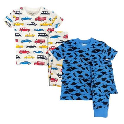 Dark Dinosaurs/Cars 2 Pack Shortsleeve Pajamas - 