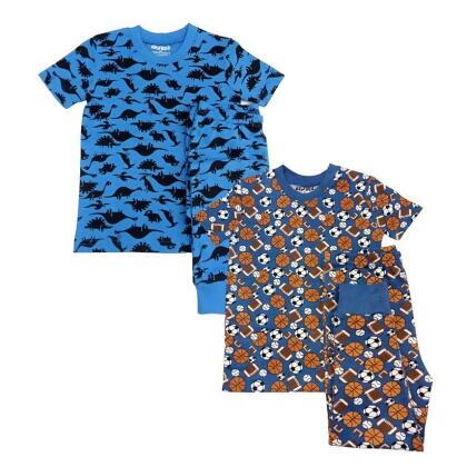 Dark Dinosaurs/Sports 2 Pack Shortsleeve Pajamas 