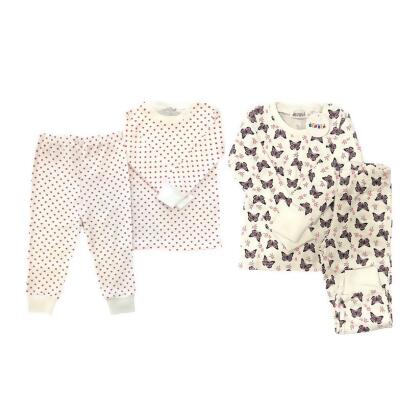 Hearts/Butterflies 2 Pack Kids Pajamas 