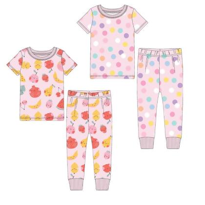 . Dots/Fruits 2 Pack Kids Shortsleeve Pajama sets 