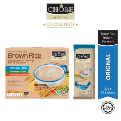CHOBE MASTER Instant Brown Rice Drink - Original No Added Sugar (32g x 10's) 