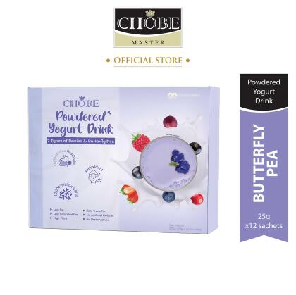 CHOBE Powdered Yogurt Drink - Mix Berries (25g x 12's) [Free Shaker] 