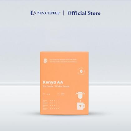 ZUS Flavoured Drip Bag Coffee - Kenya AA - White Peach - 7's 