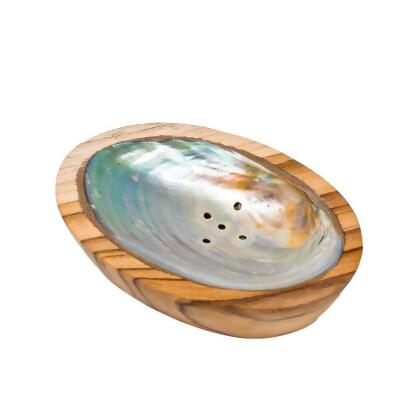 TEAK SHELL SOAP DISH - LARGE SIZE 