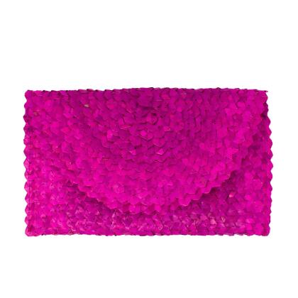 LIZZIE GRASS CLUTCH - AZALEA PINK alternate image